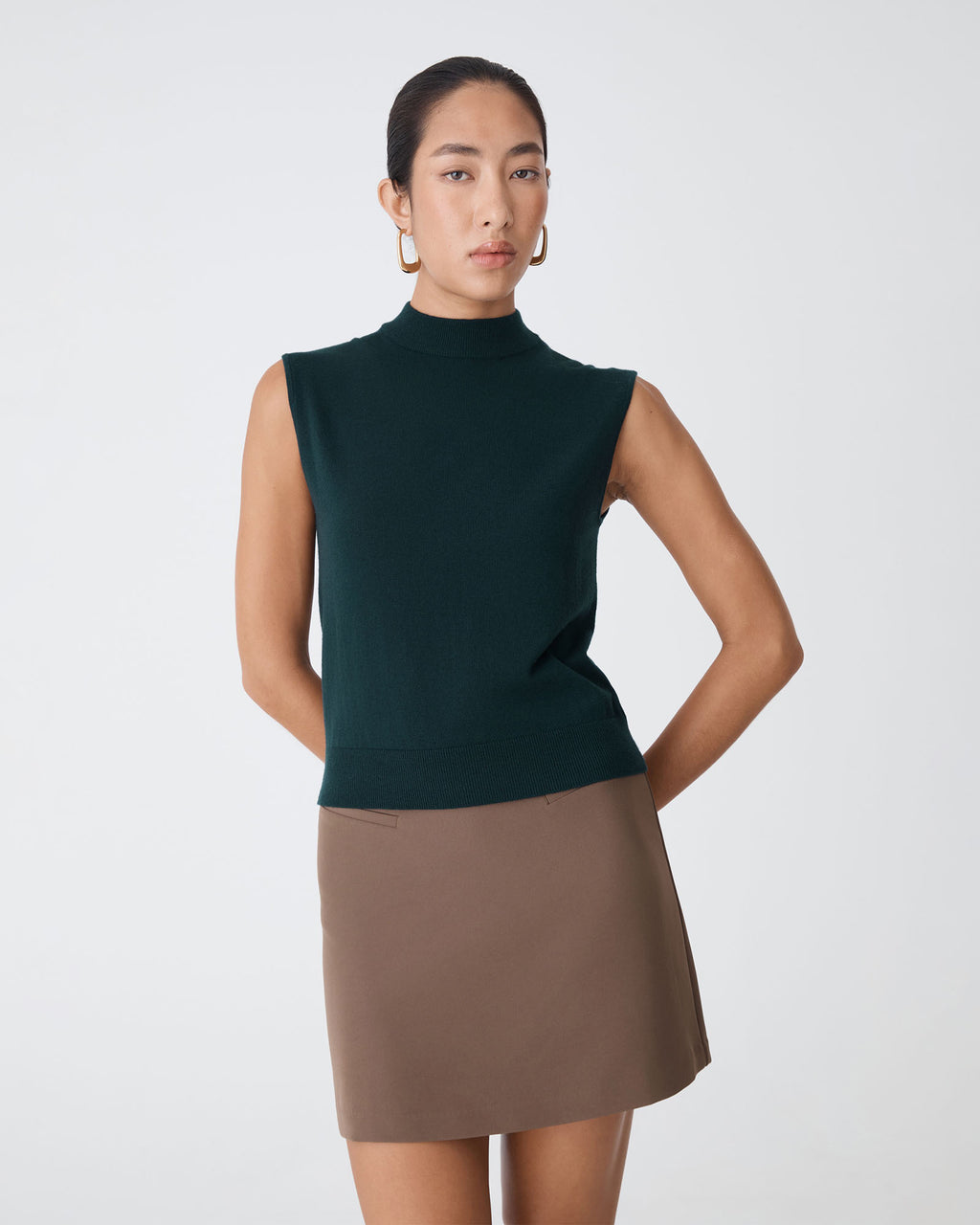 Dina Mock Neck Knit Top