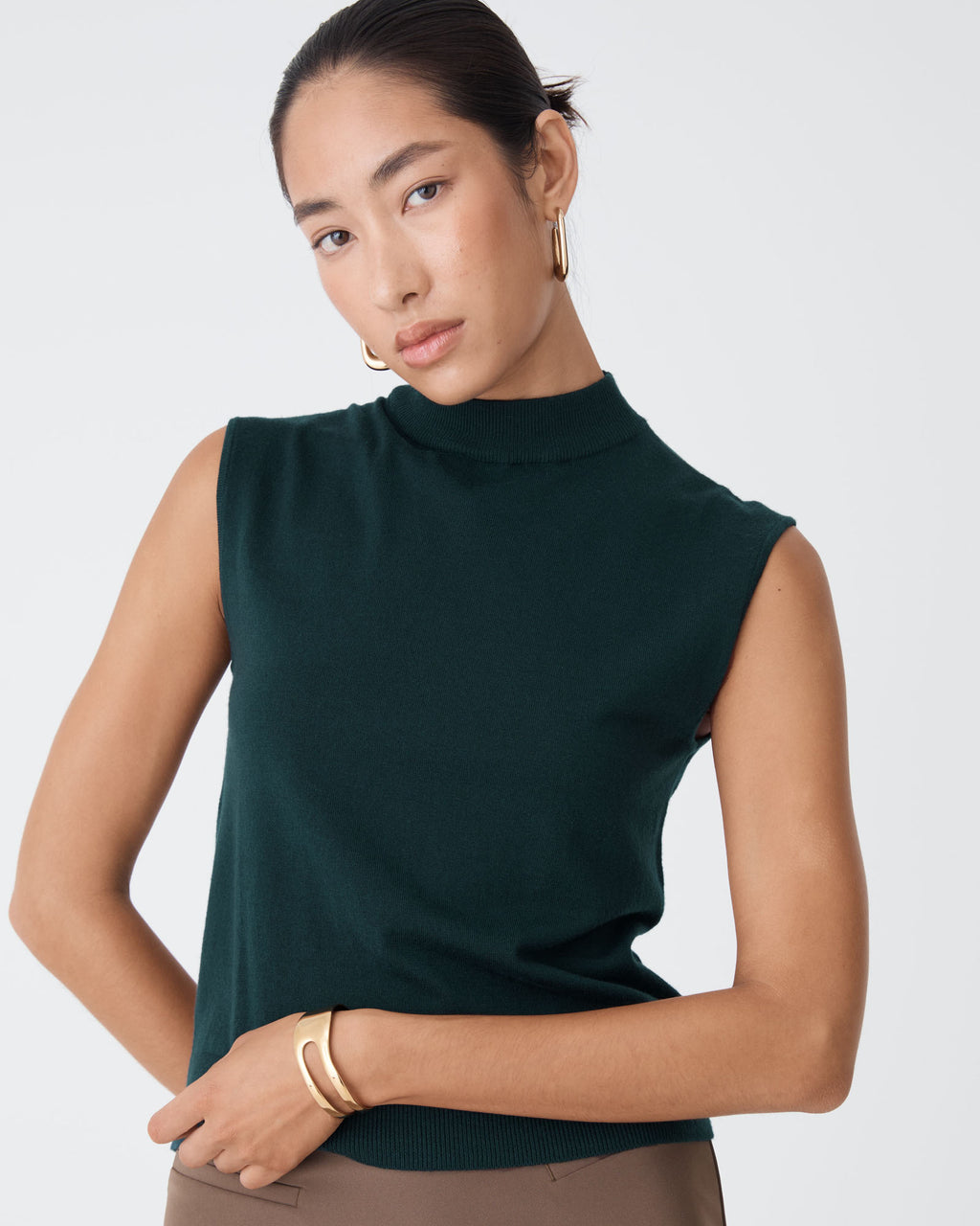 Dina Mock Neck Knit Top