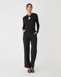 Ciara Keyhole Lurex Knit Top