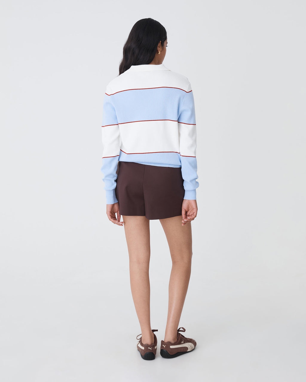 Brenda Stripe Collared Sweater