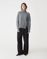 Jada Notch Hem Turtleneck Knit