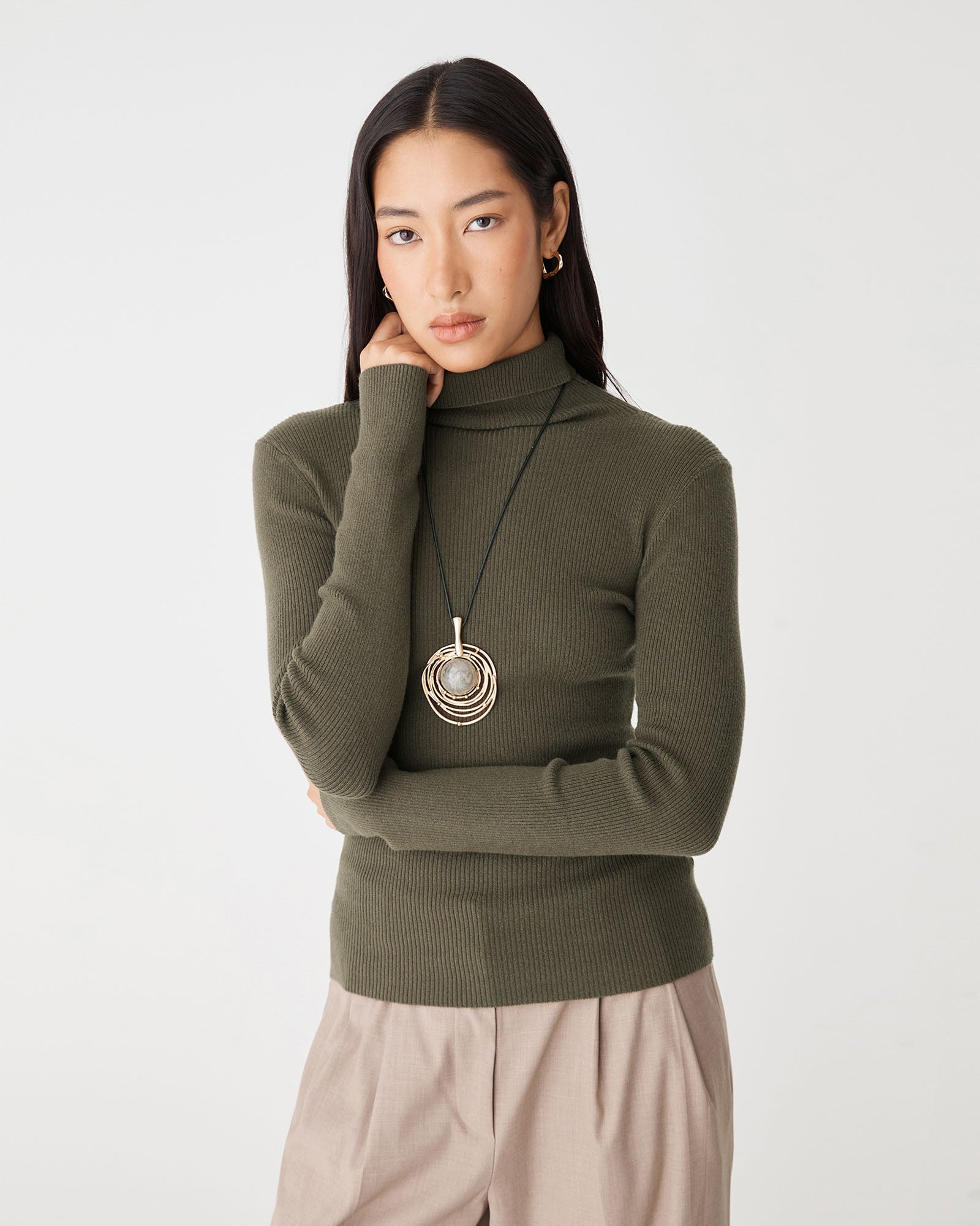 Ginny Ribbed Turtleneck Knit