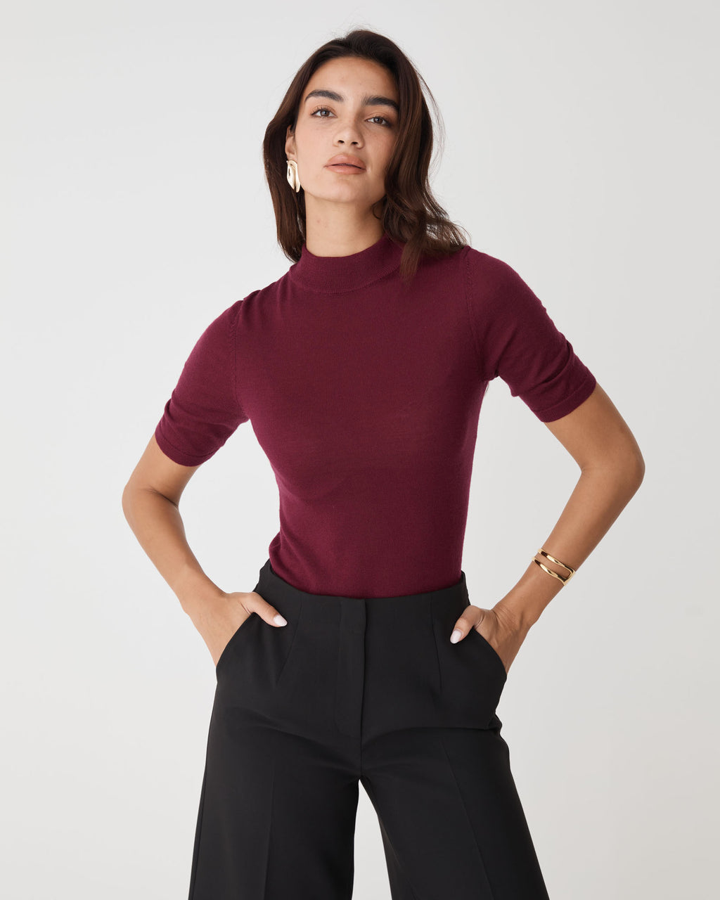 Ellen Wool Short Sleeve Knit