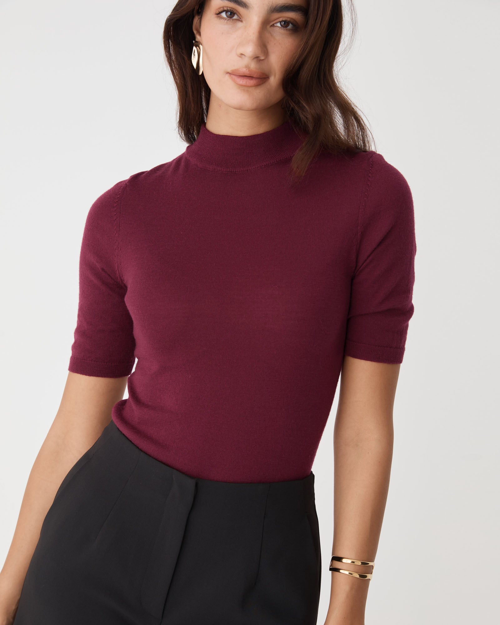 Ellen Wool Short Sleeve Knit