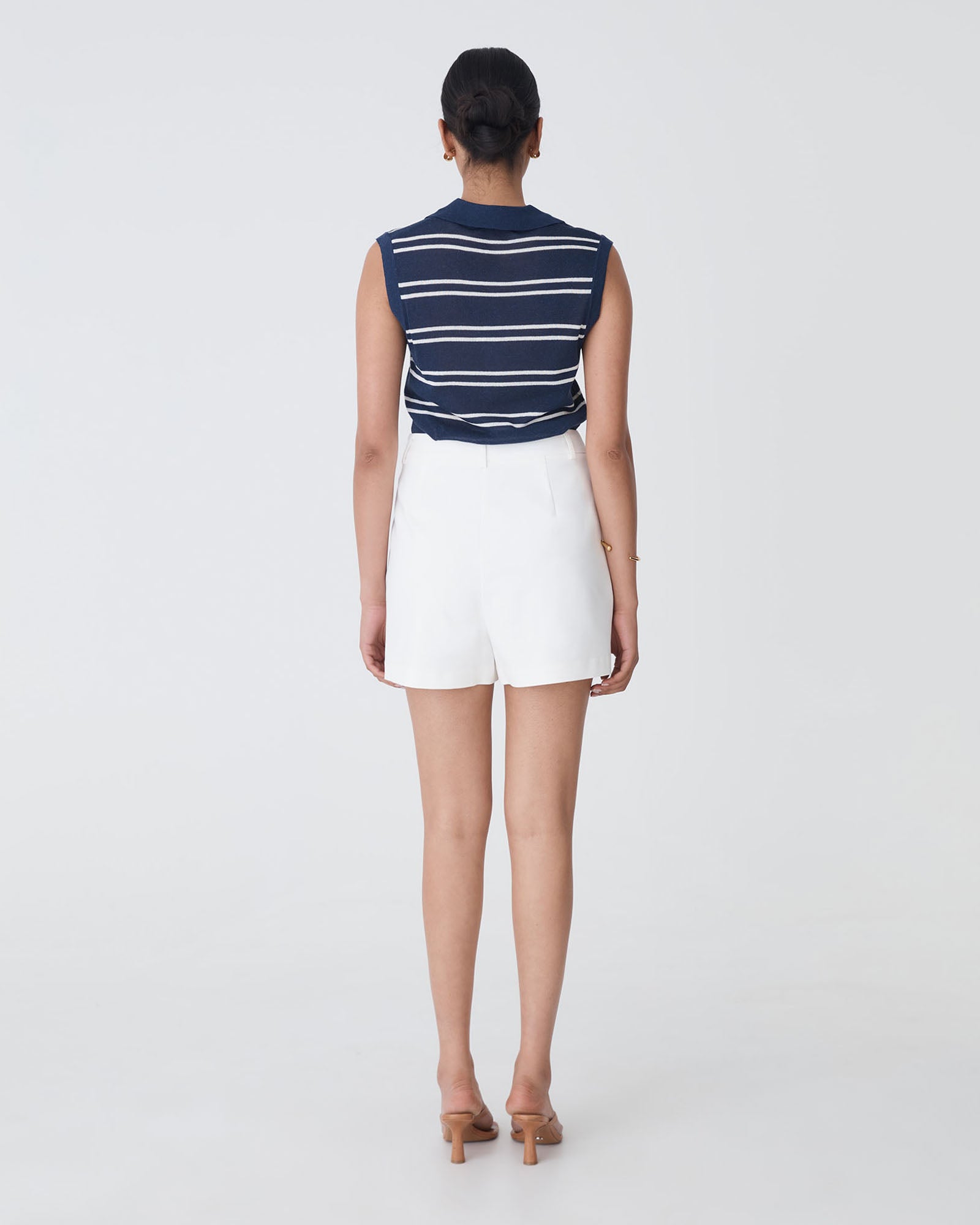 Kaia Striped Collared Top