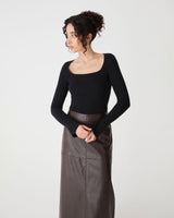 Zahlia Square Neck Rib Knit