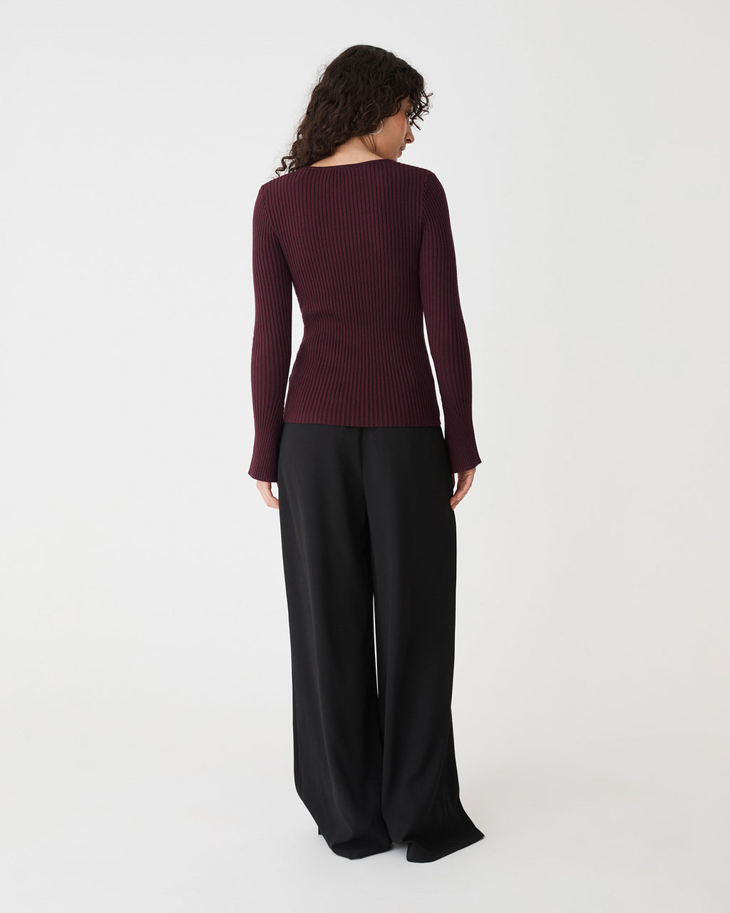 Zahlia Square Neck Rib Knit