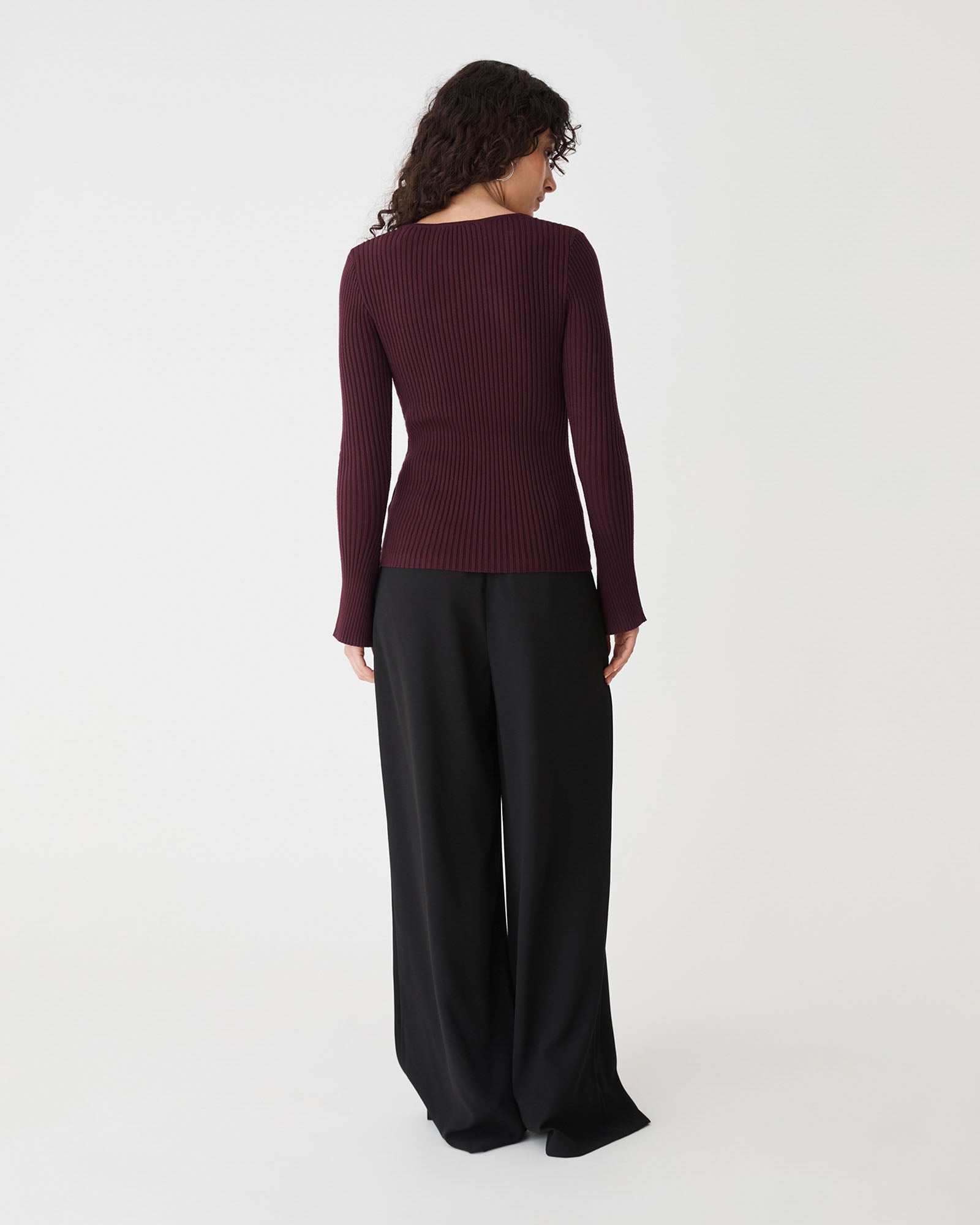 Zahlia Square Neck Rib Knit