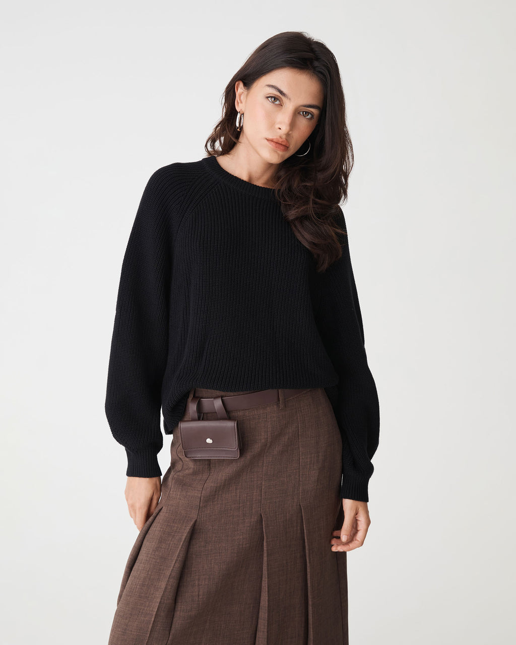 Meg Crew Neck Rib Knit Jumper