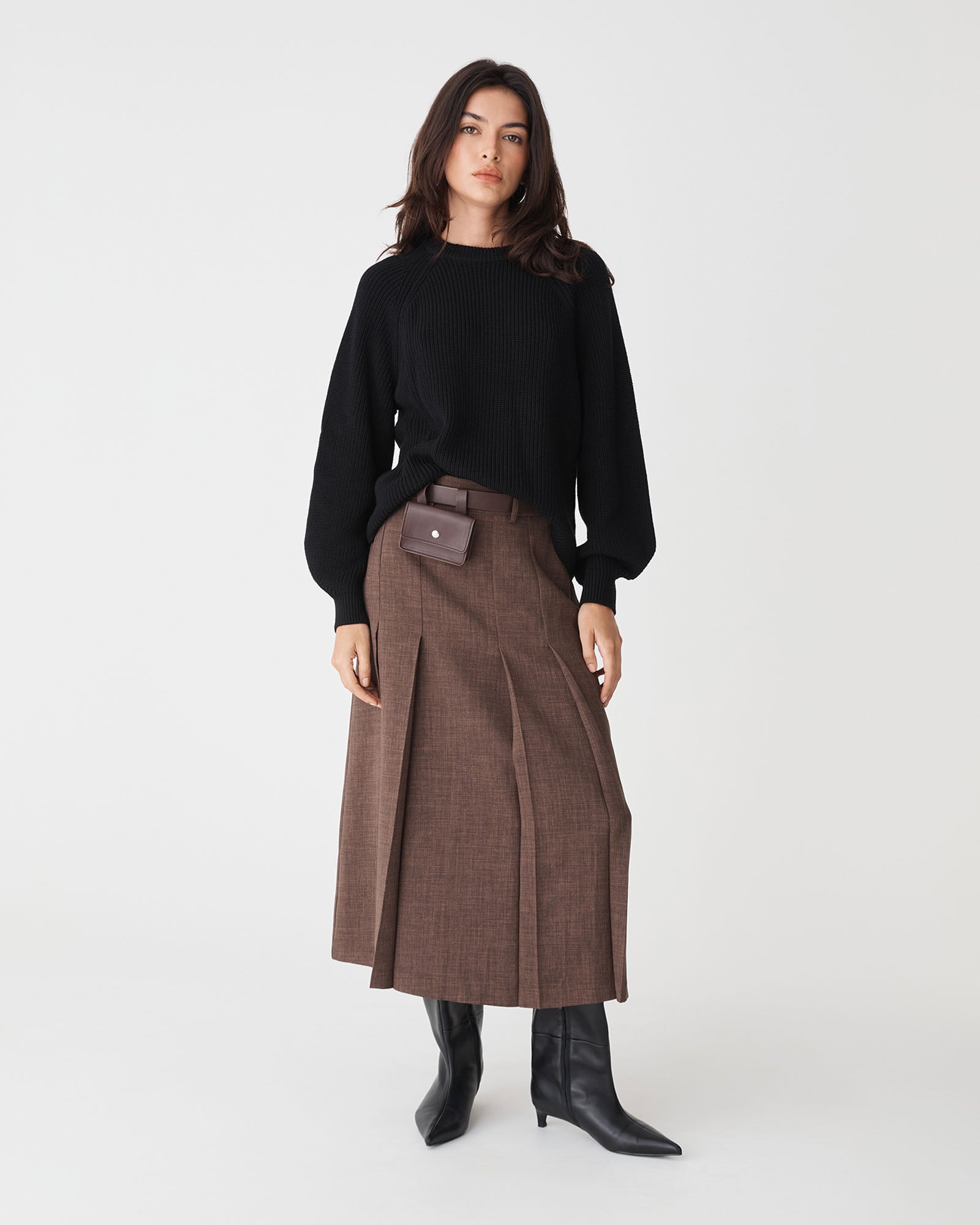 Meg Crew Neck Rib Knit Jumper