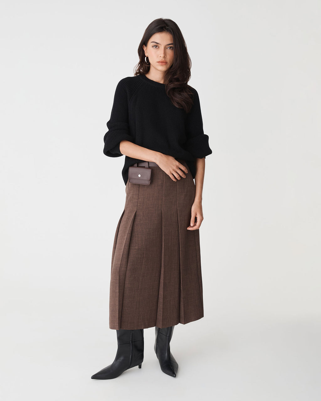 Meg Crew Neck Rib Knit Jumper