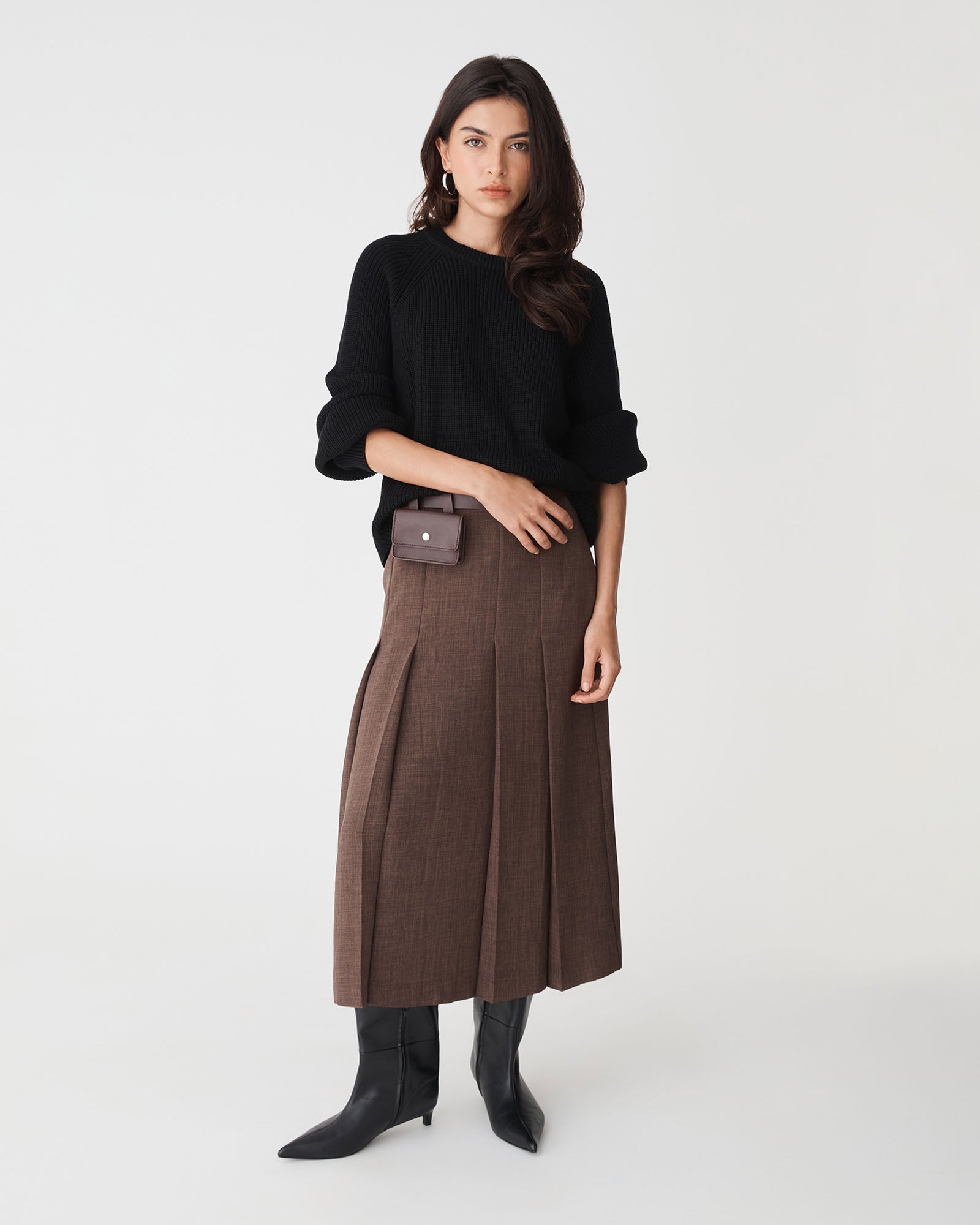 Meg Crew Neck Rib Knit Jumper