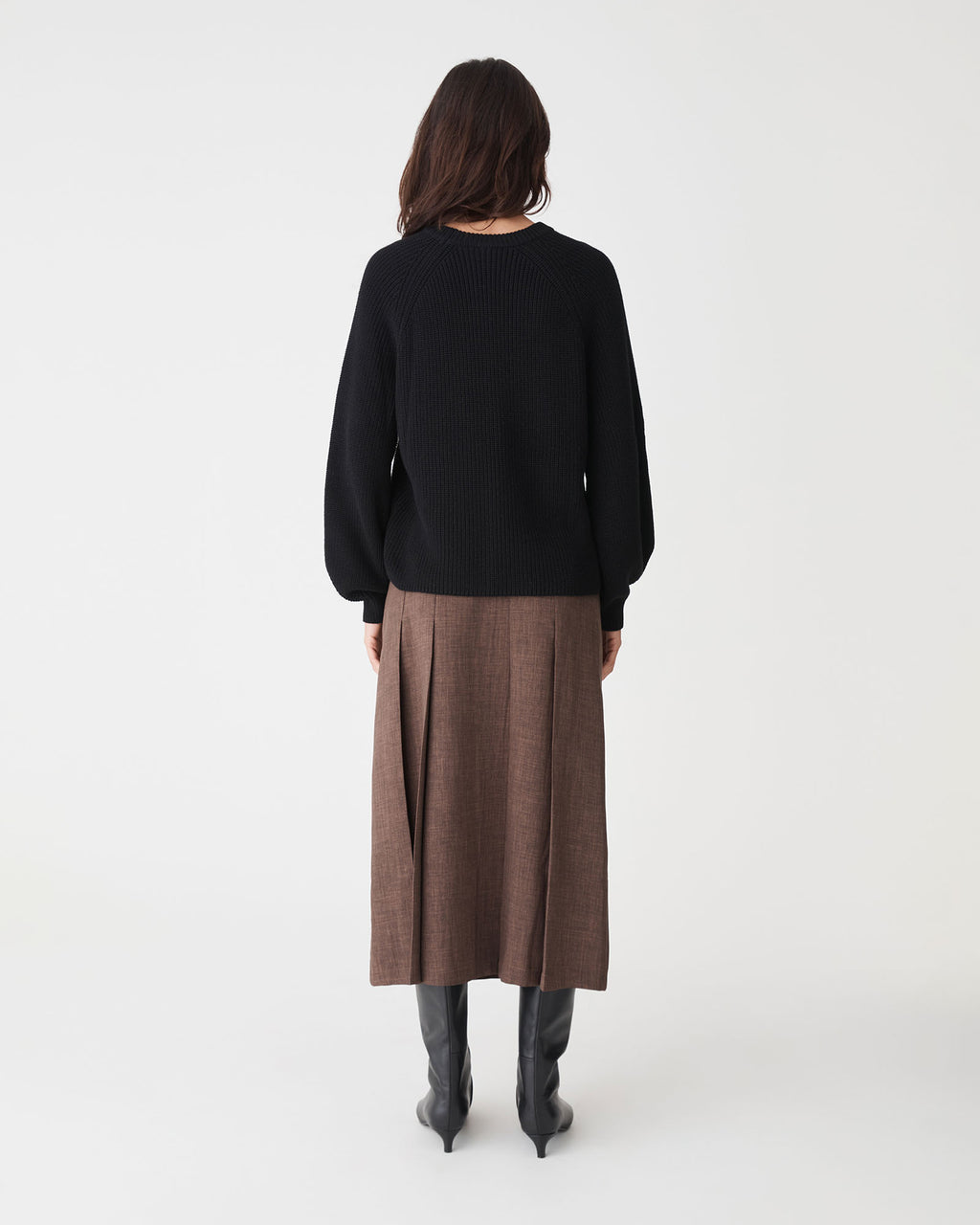 Meg Crew Neck Rib Knit Jumper