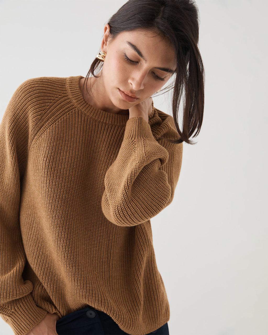 Meg Crew Neck Rib Knit Jumper