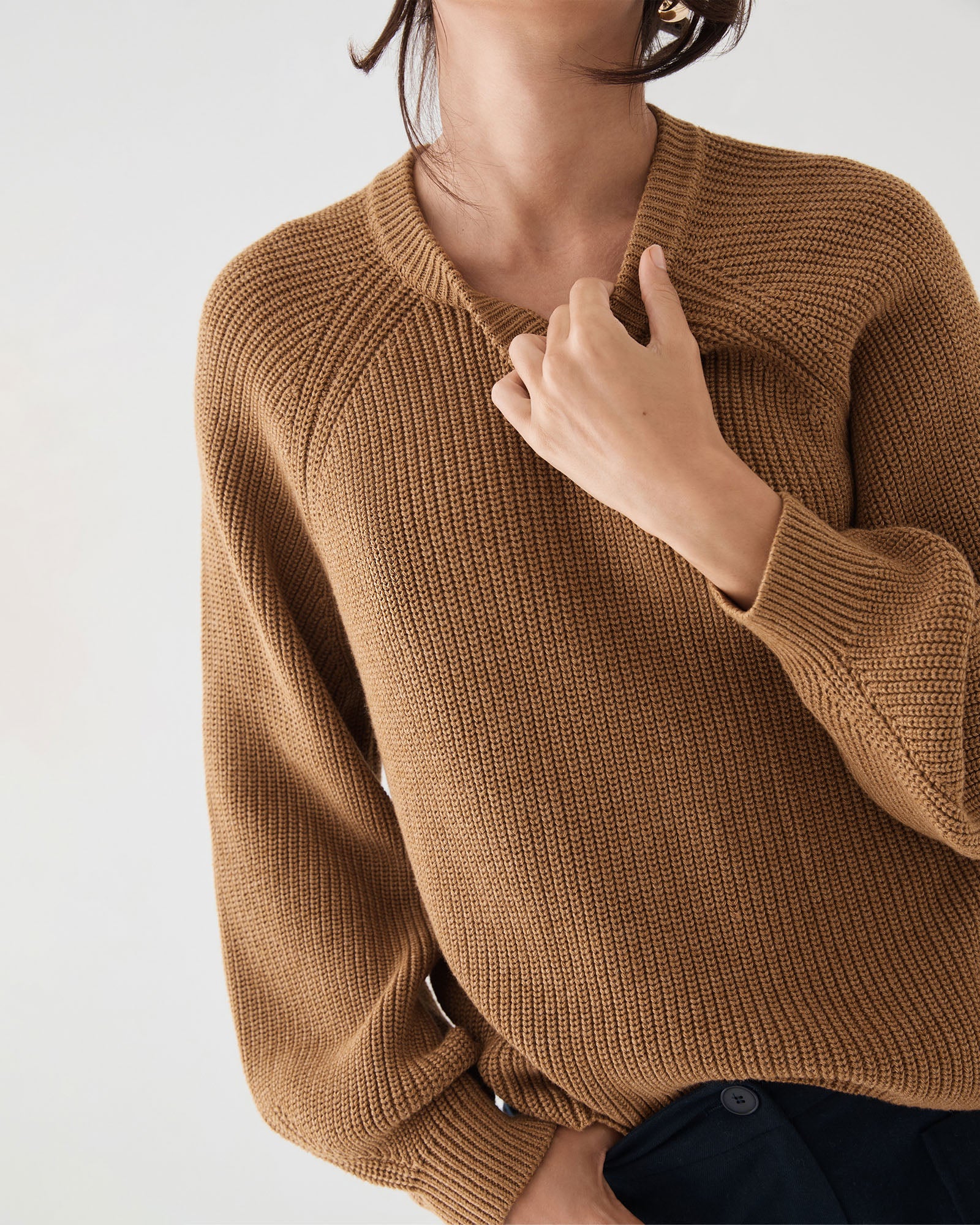 Meg Crew Neck Rib Knit Jumper