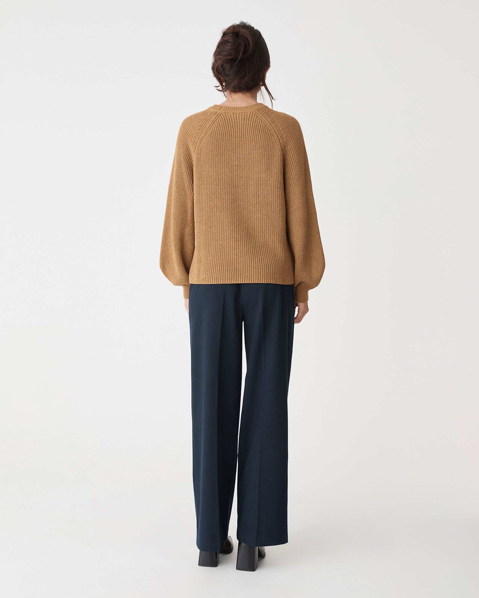Meg Crew Neck Rib Knit Jumper