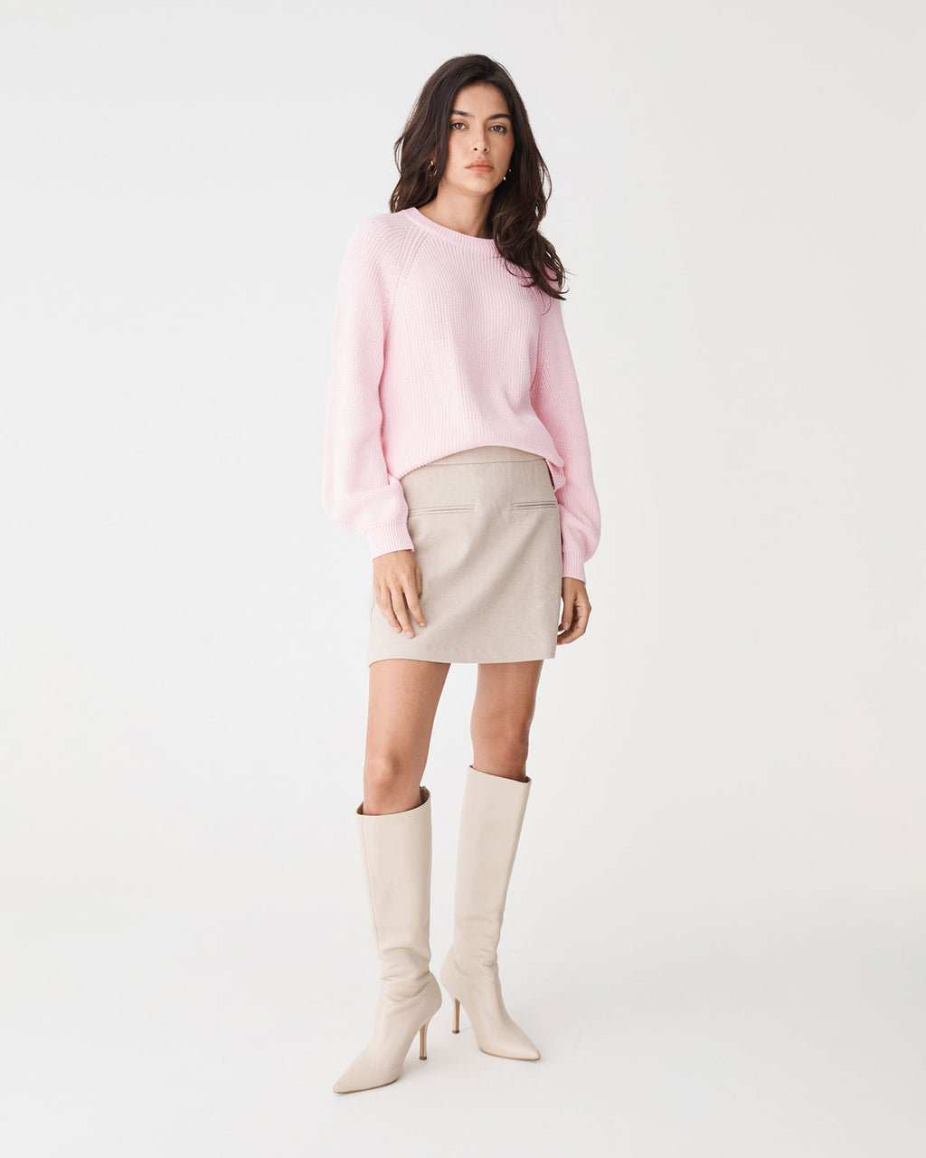 Meg Crew Neck Rib Knit Jumper