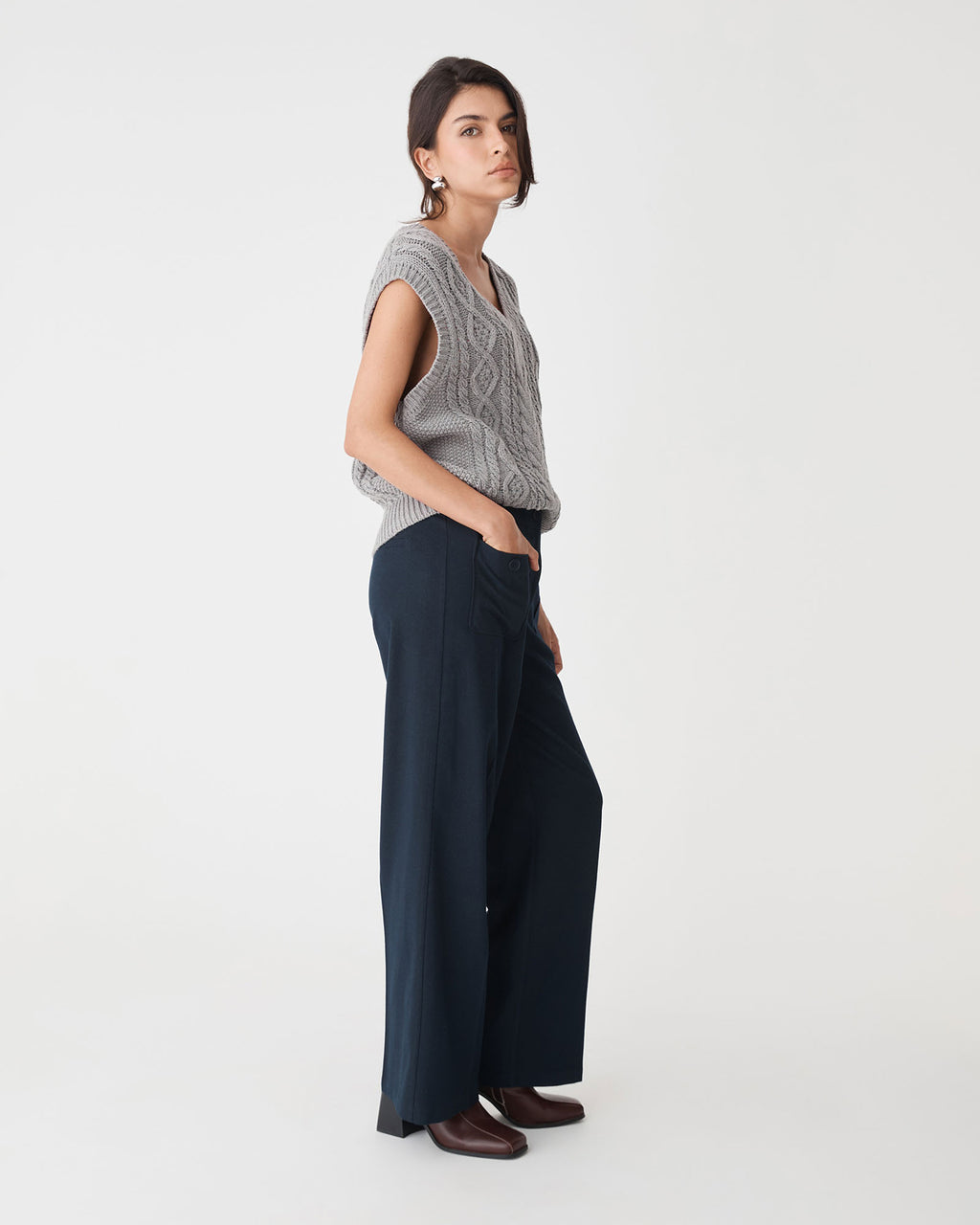 Poppy Sleeveless Cable Knit