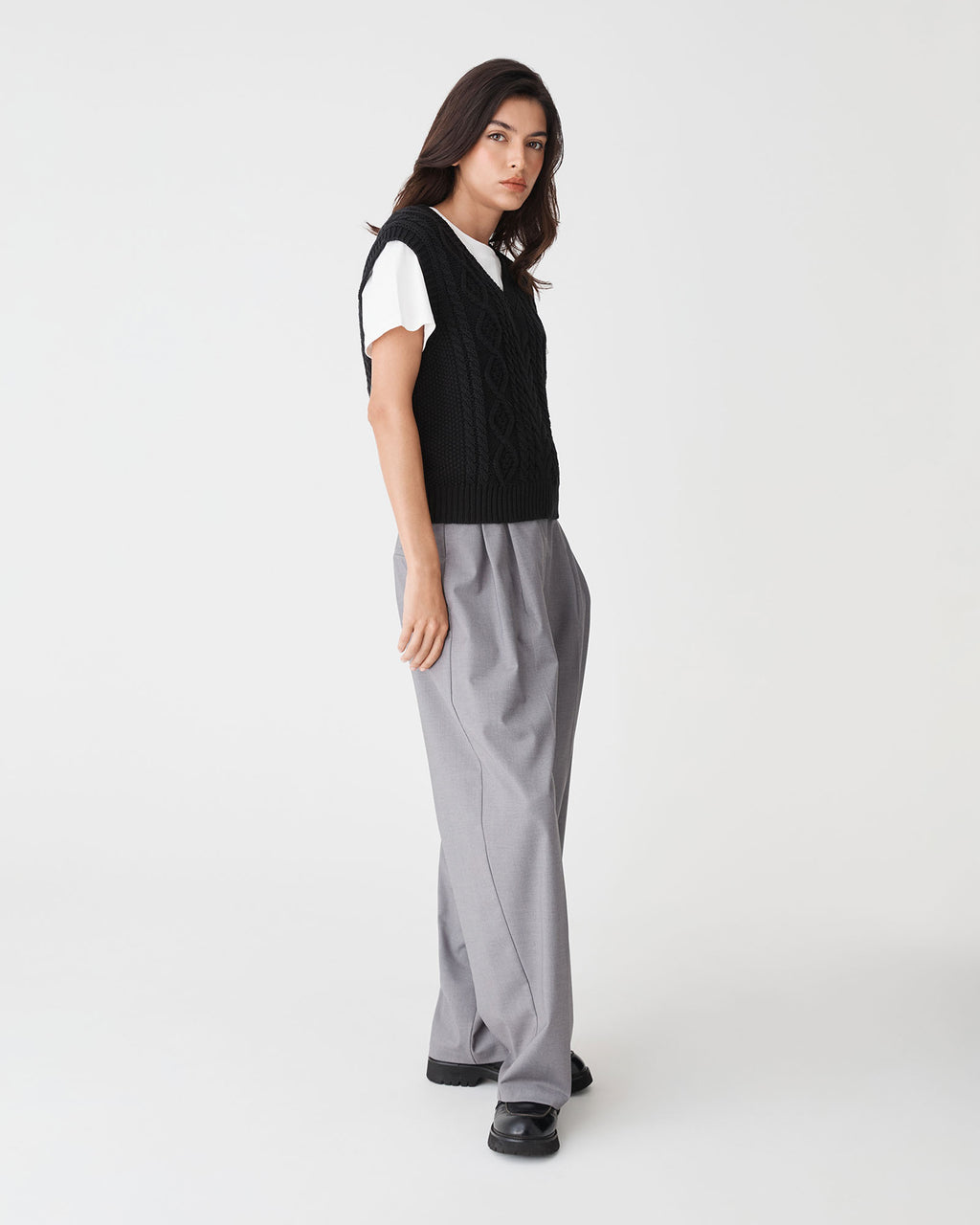 Poppy Sleeveless Cable Knit