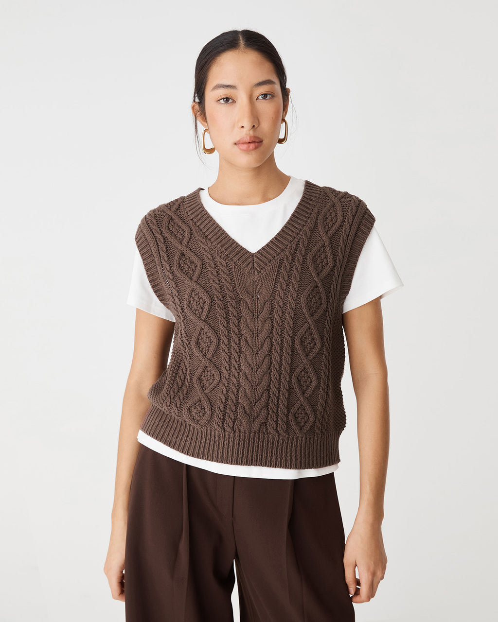 Poppy Sleeveless Cable Knit