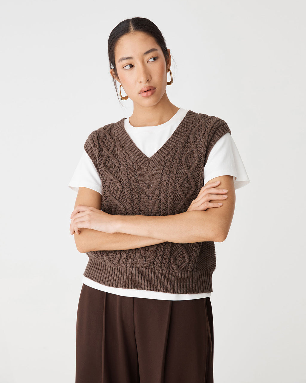 Poppy Sleeveless Cable Knit