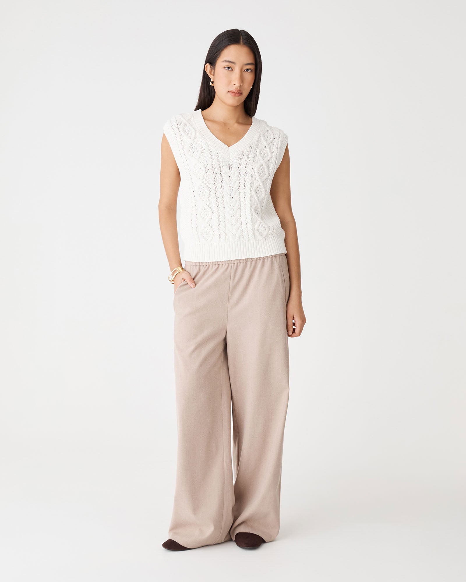 Poppy Sleeveless Cable Knit