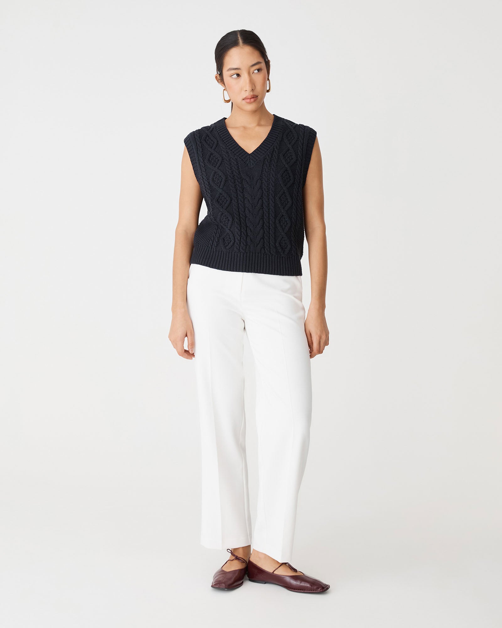 Poppy Sleeveless Cable Knit