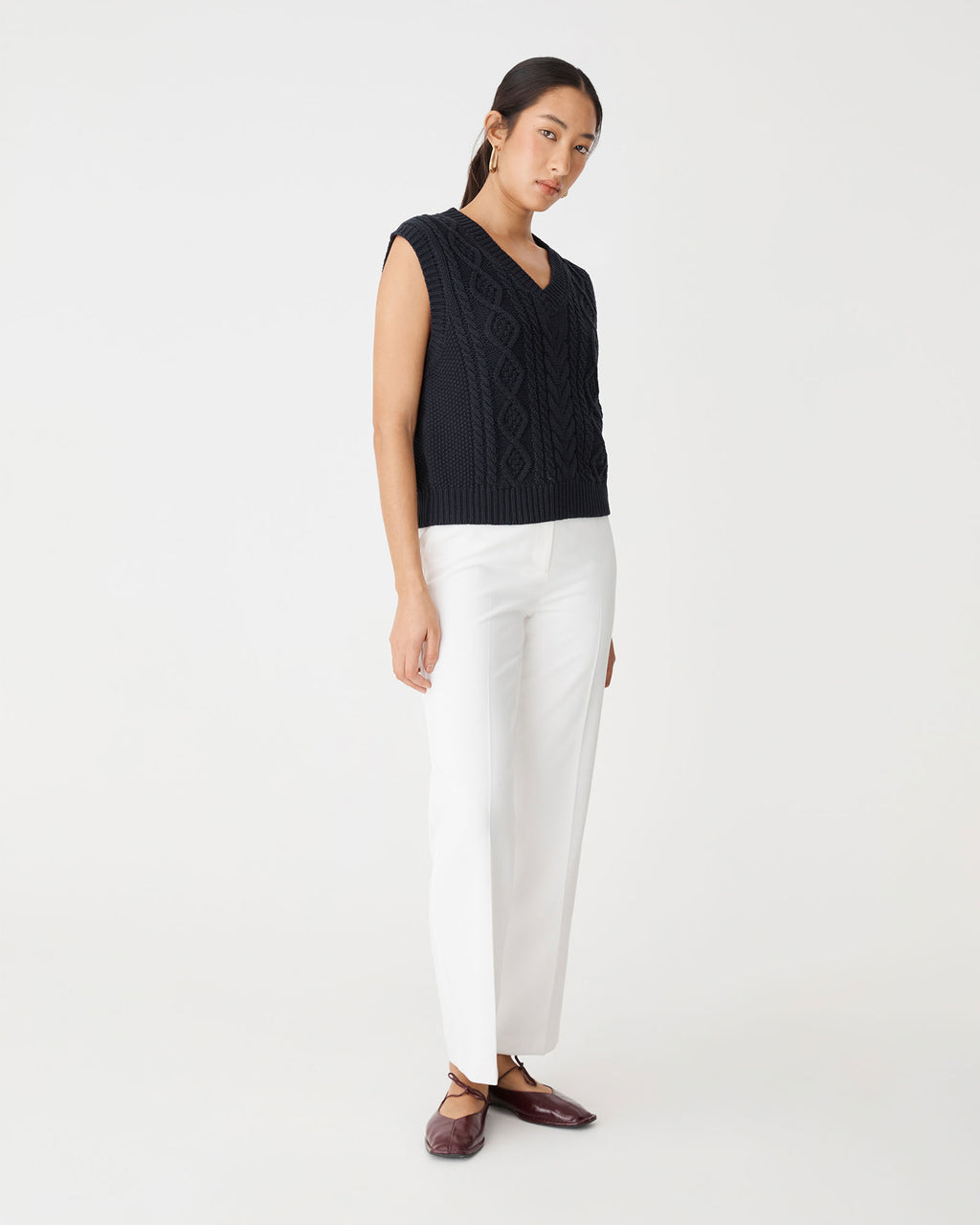 Poppy Sleeveless Cable Knit