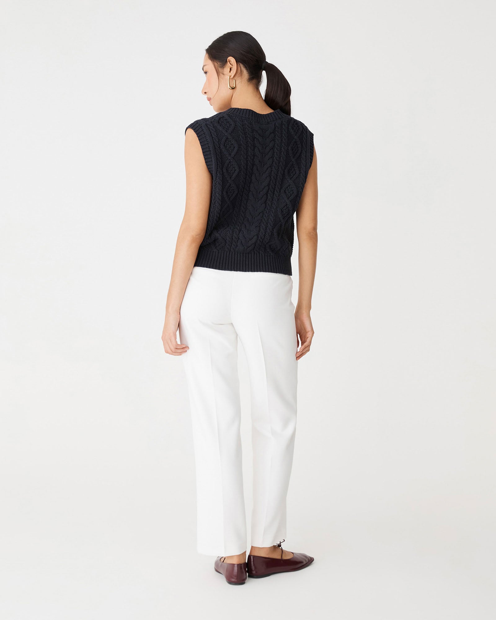 Poppy Sleeveless Cable Knit