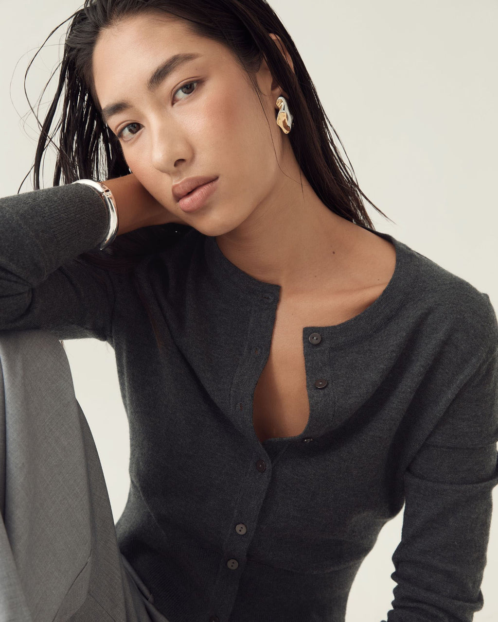 Cassie Crew Neck Cardigan