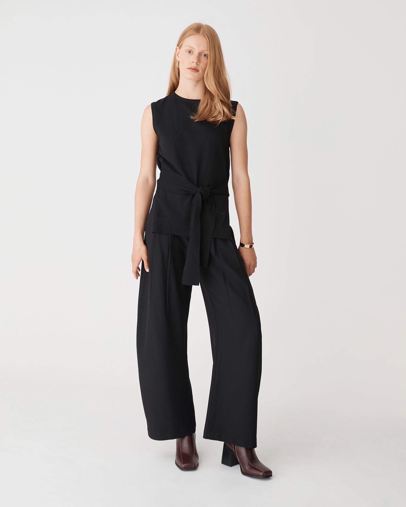 Nora Sleeveless Tie Waist Knit