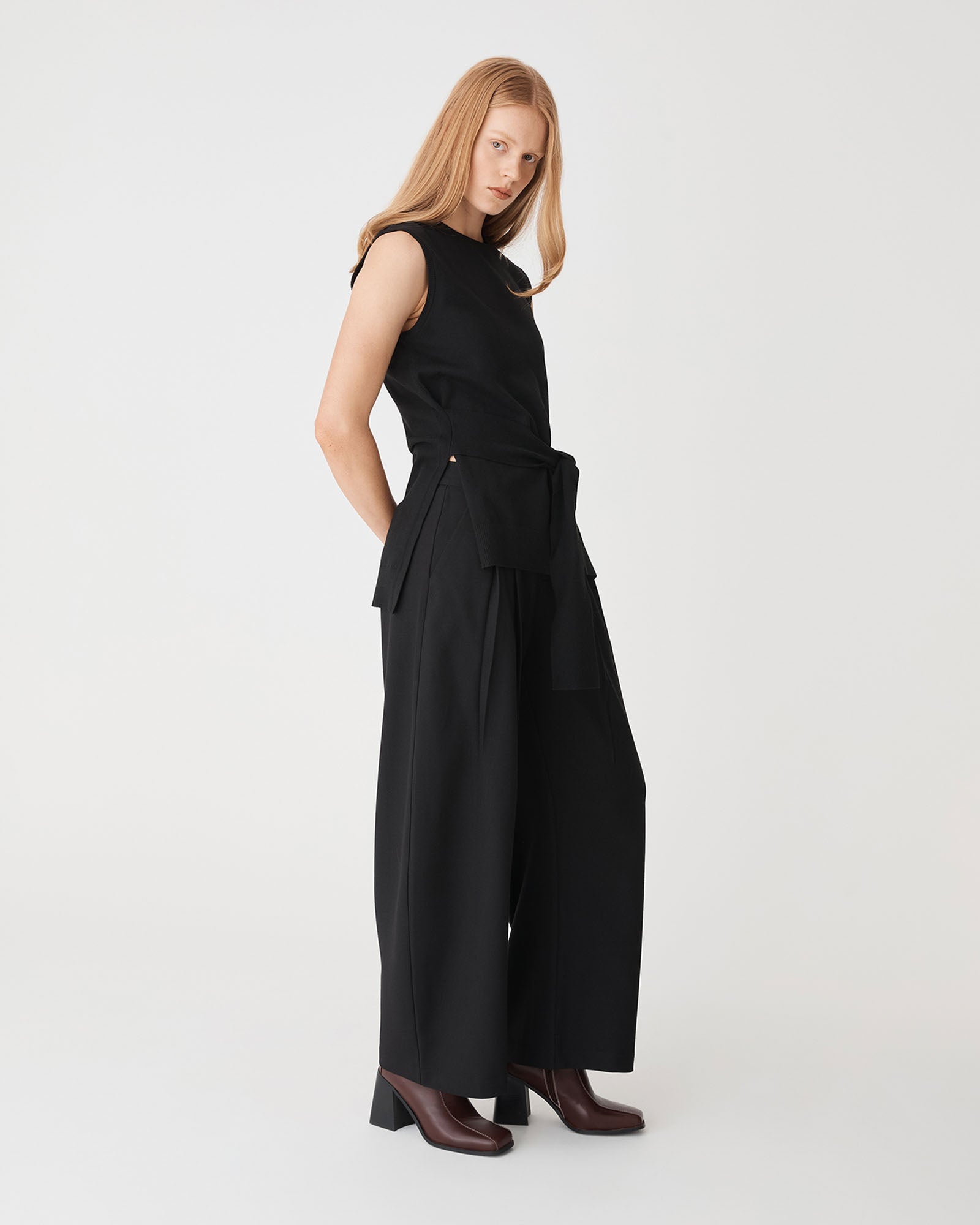 Nora Sleeveless Tie Waist Knit