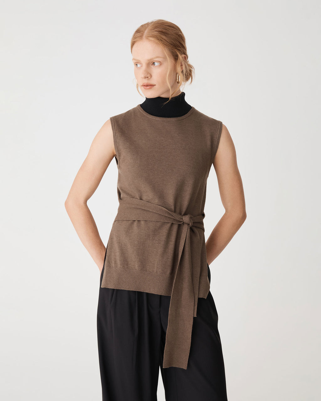 Nora Sleeveless Tie Waist Knit