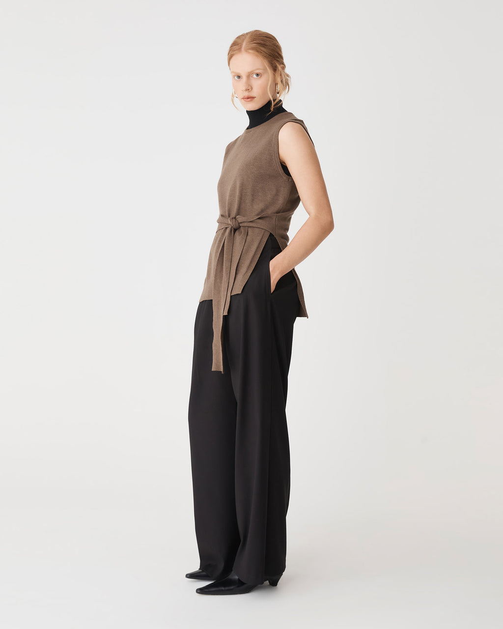 Nora Sleeveless Tie Waist Knit