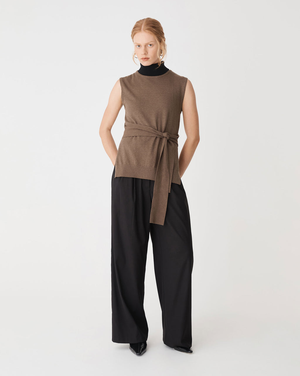 Nora Sleeveless Tie Waist Knit