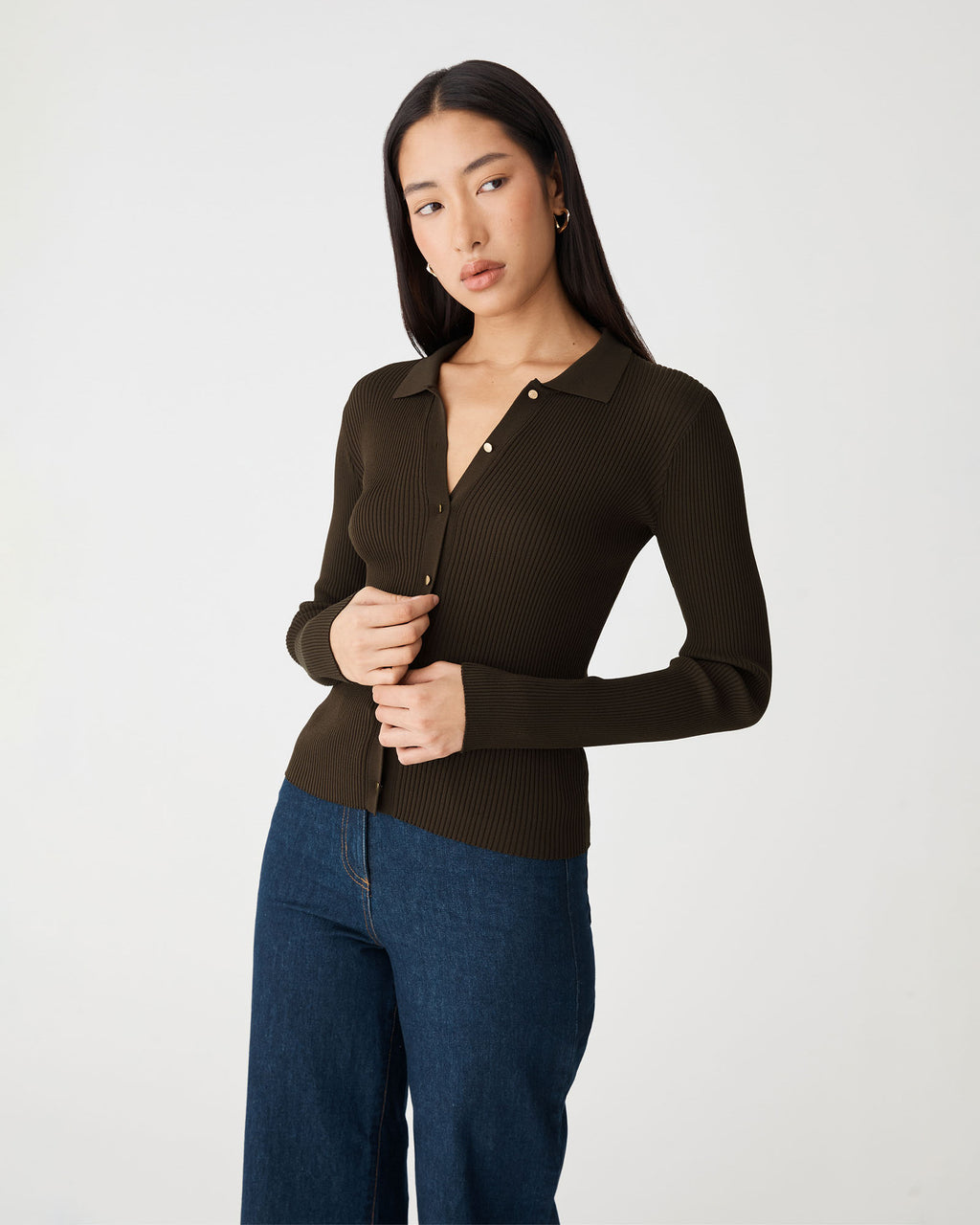 Bristol Collared Rib Cardigan