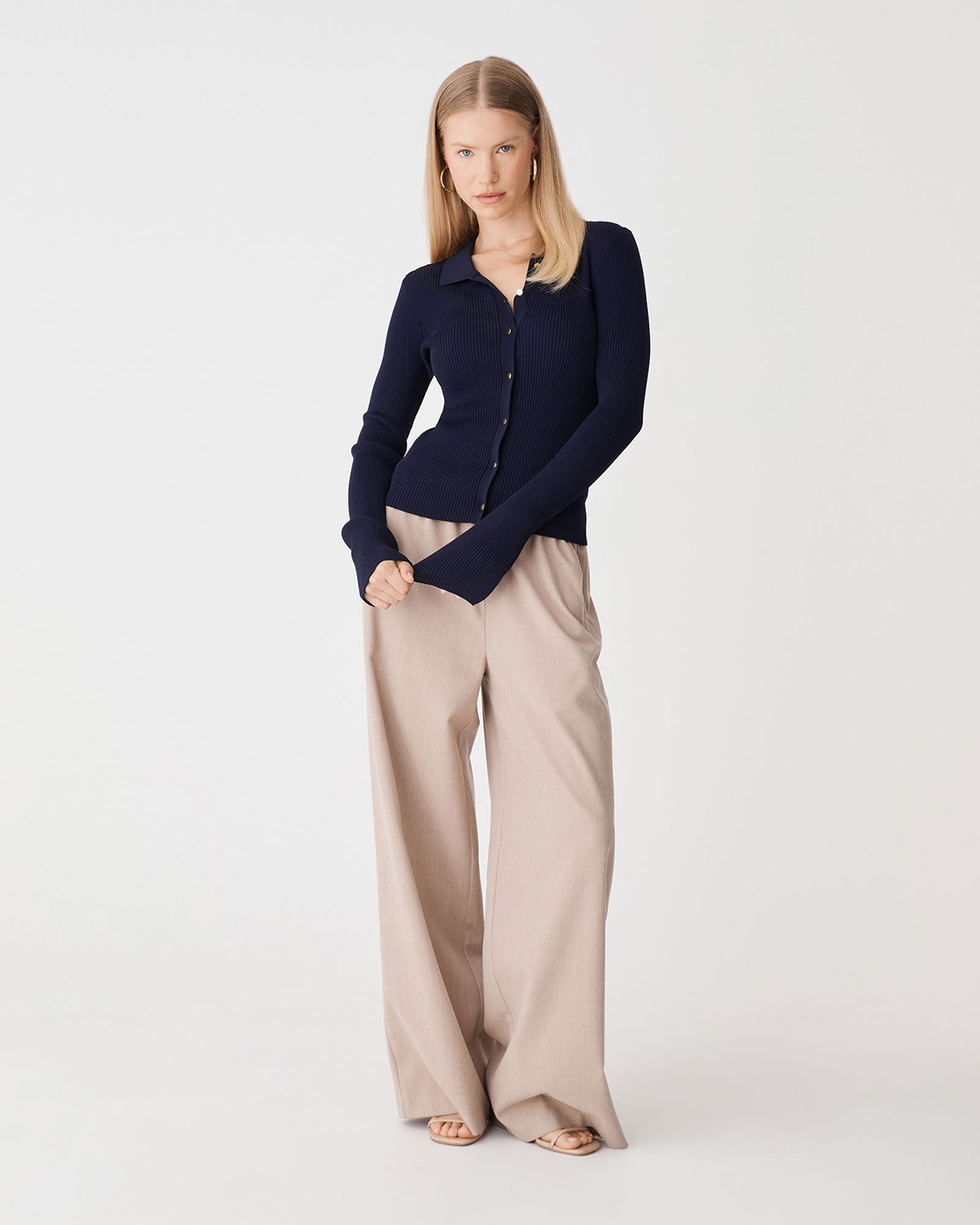 Bristol Collared Rib Cardigan