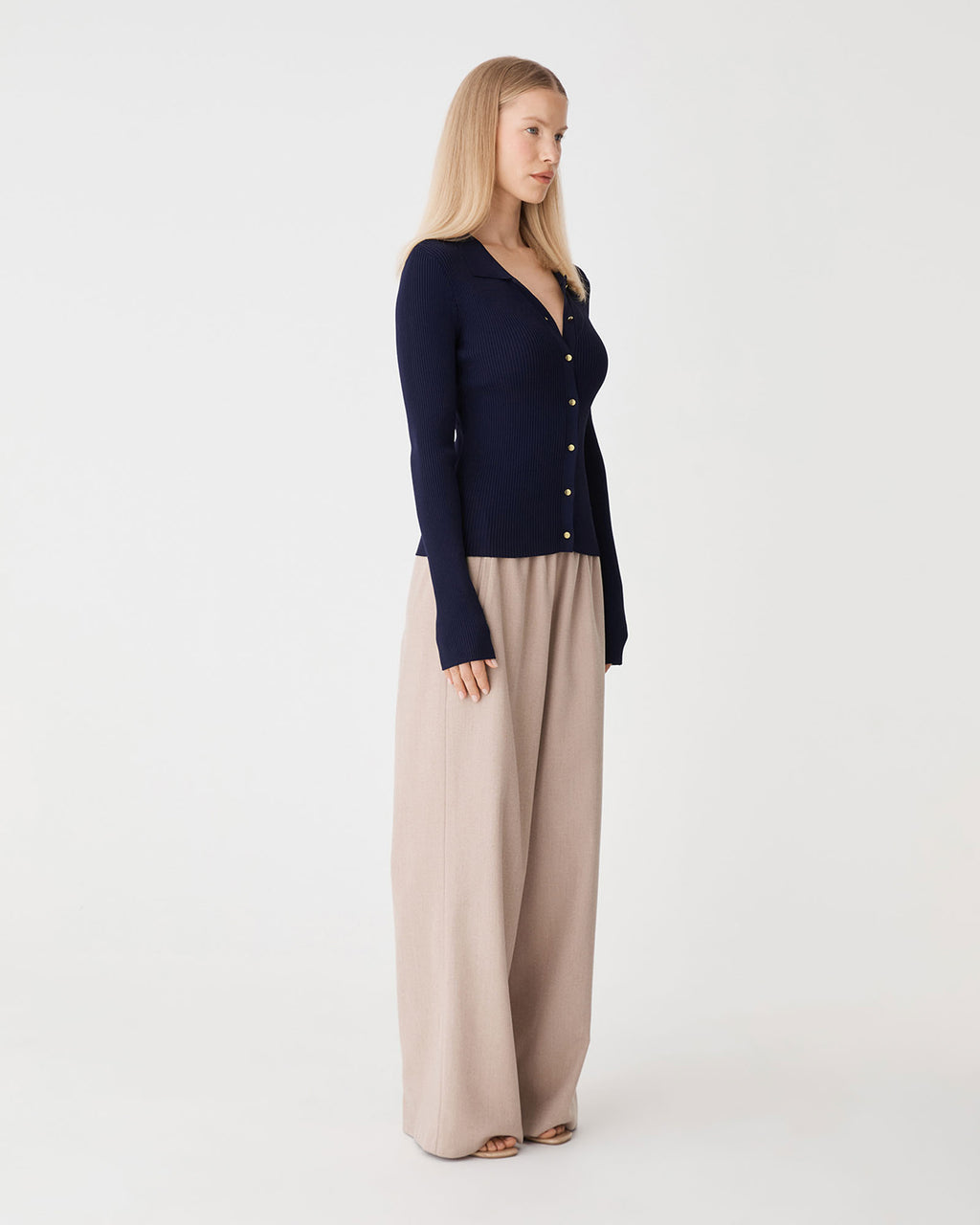 Bristol Collared Rib Cardigan