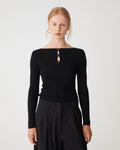 Logan Button Keyhole Rib Knit