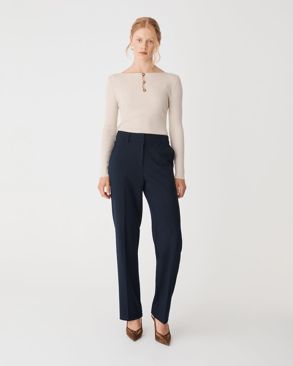 Logan Button Keyhole Rib Knit
