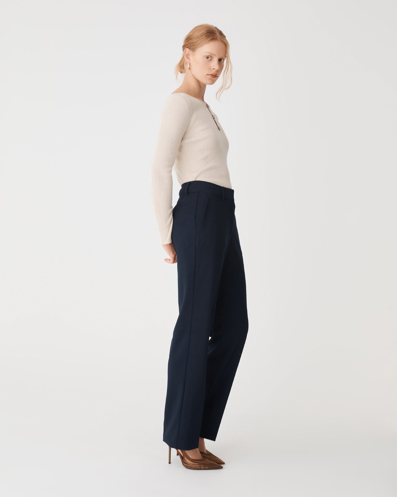 Logan Button Keyhole Rib Knit