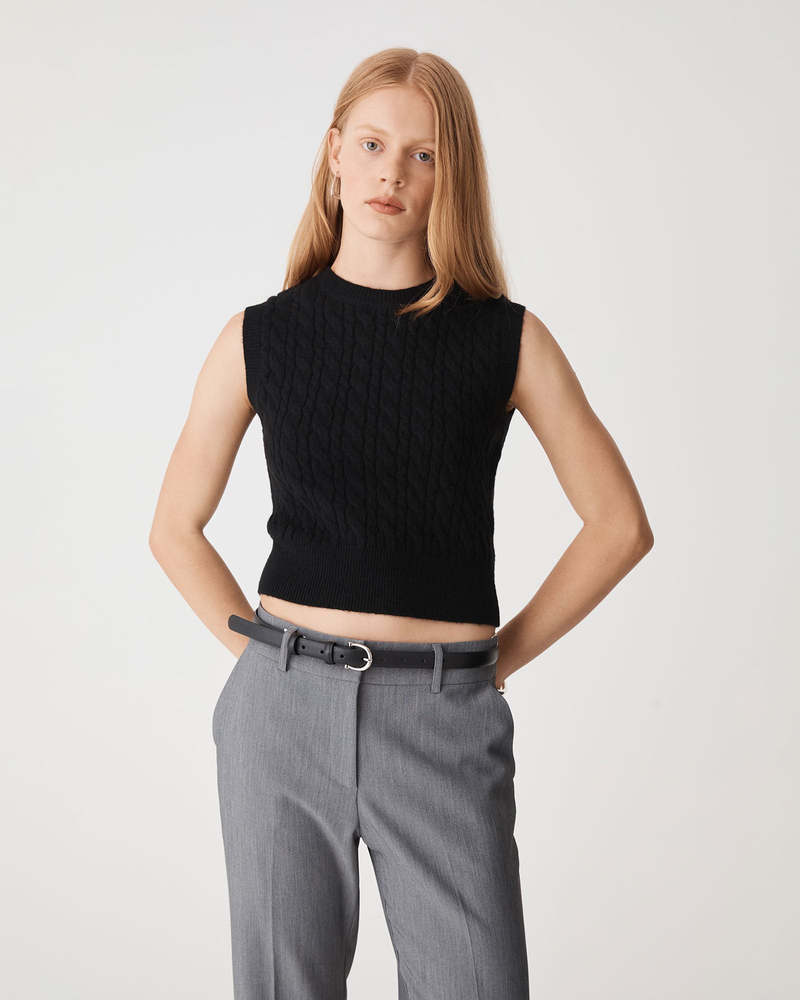 Frankie Sleeveless Cable Knit