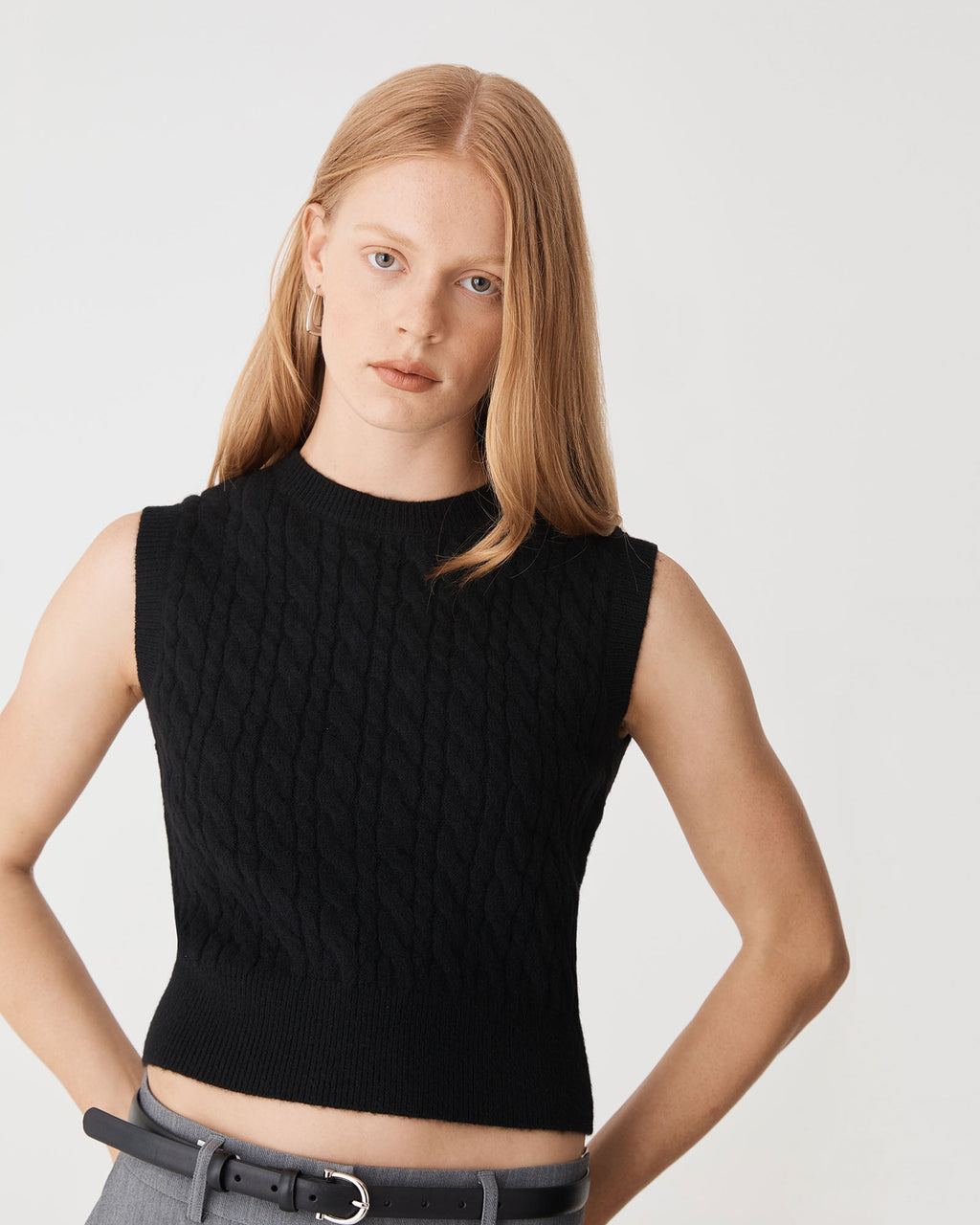 Frankie Sleeveless Cable Knit