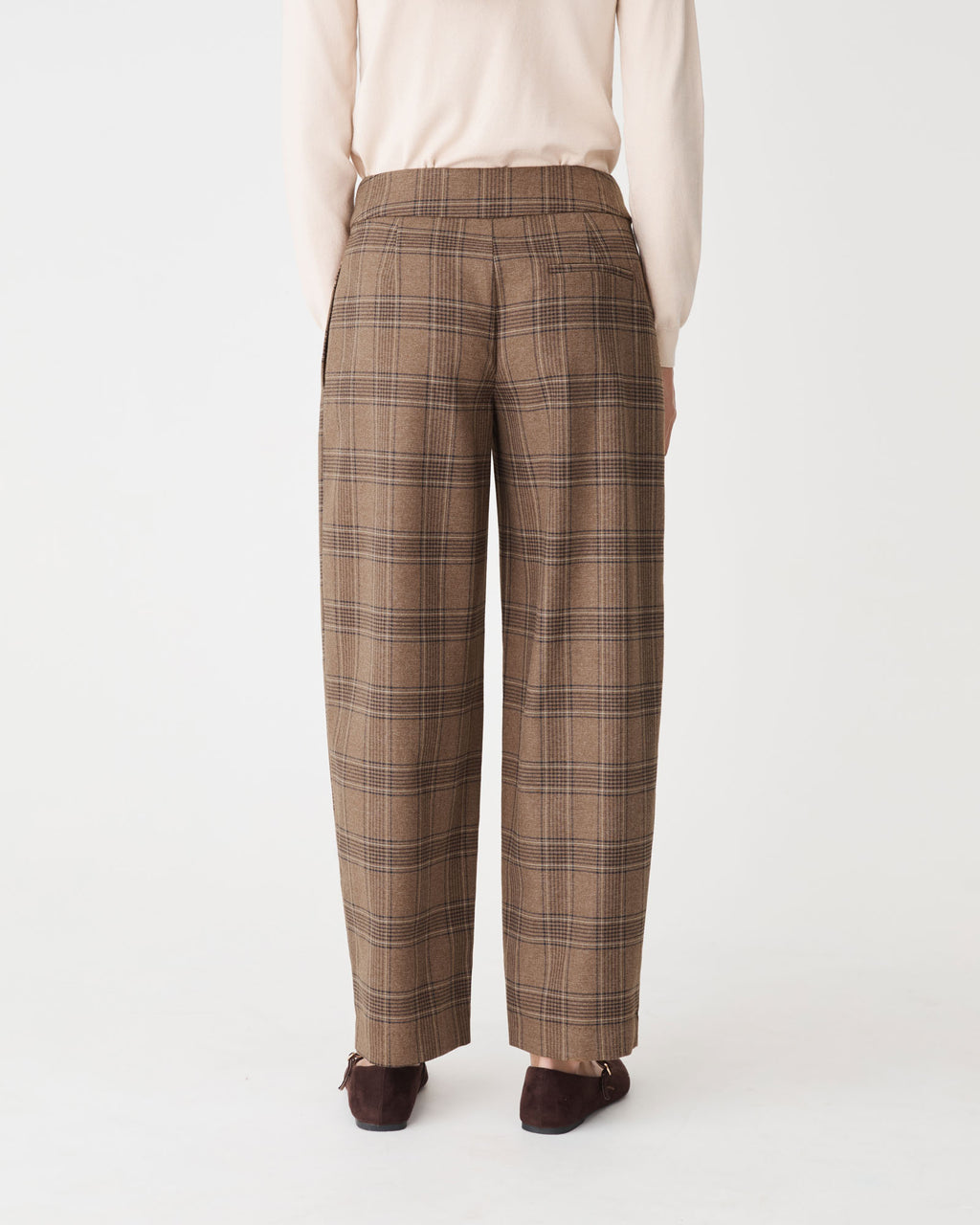 Lani Barrel Leg Check Pants