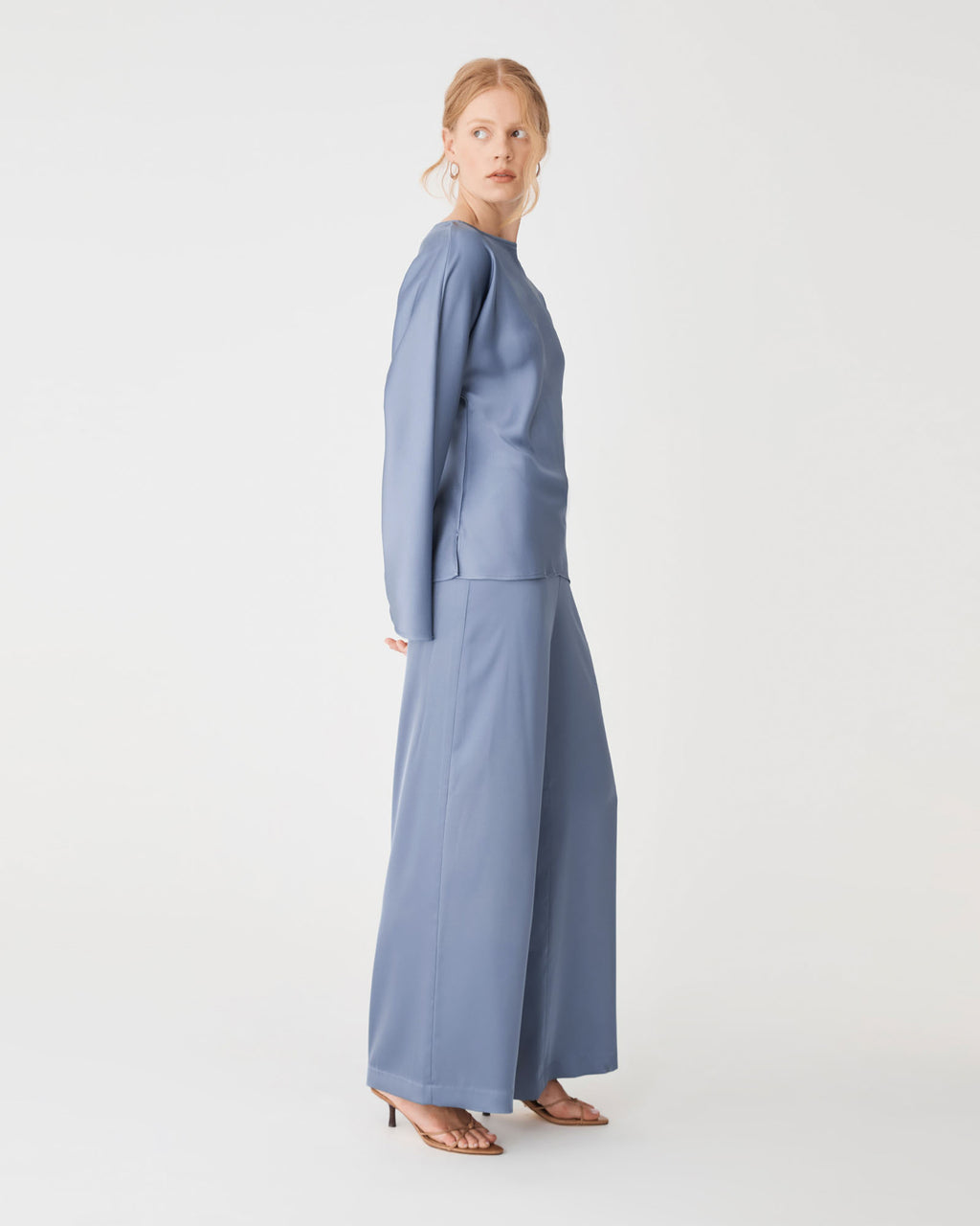 Asma Satin Wide Leg Pants