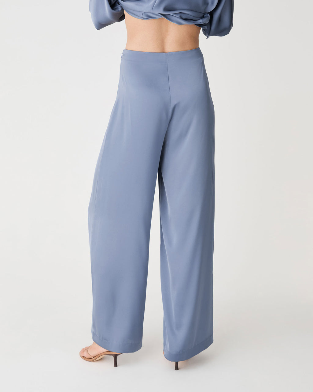 Asma Satin Wide Leg Pants
