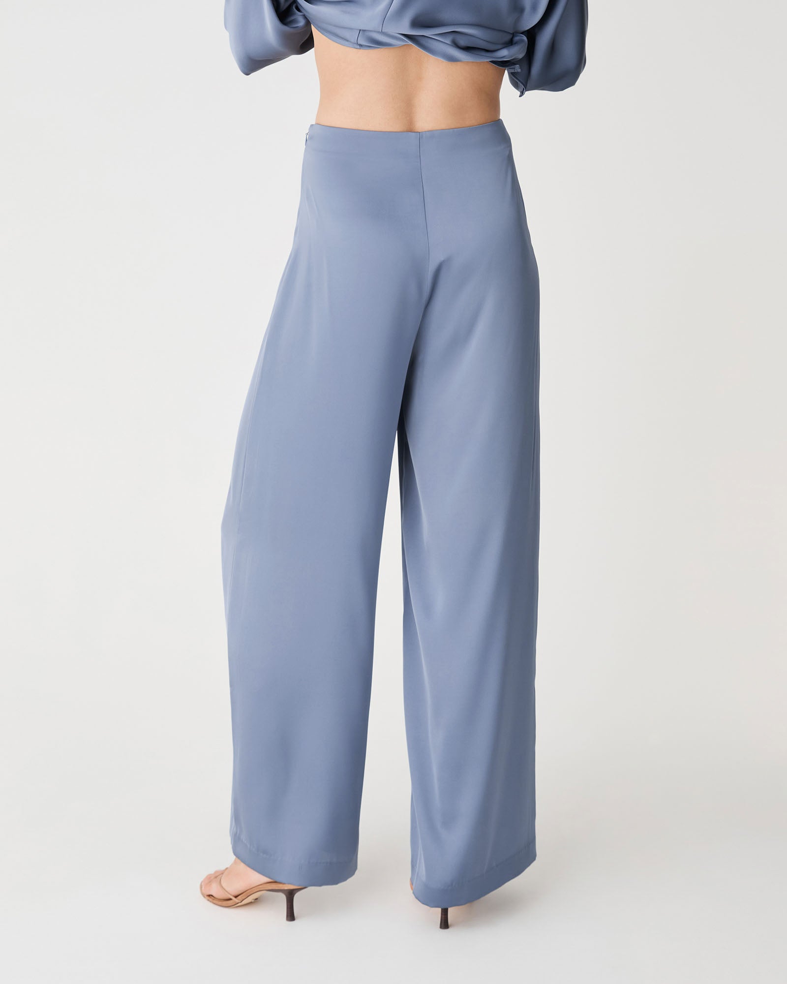Asma Satin Wide Leg Pants
