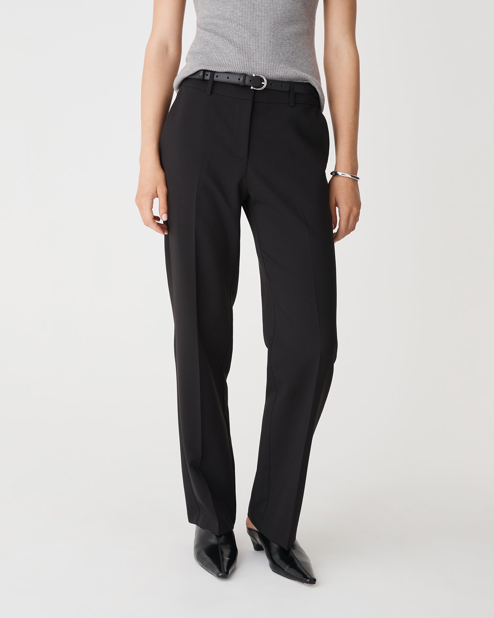 Nikki Mid Rise Straight Pants
