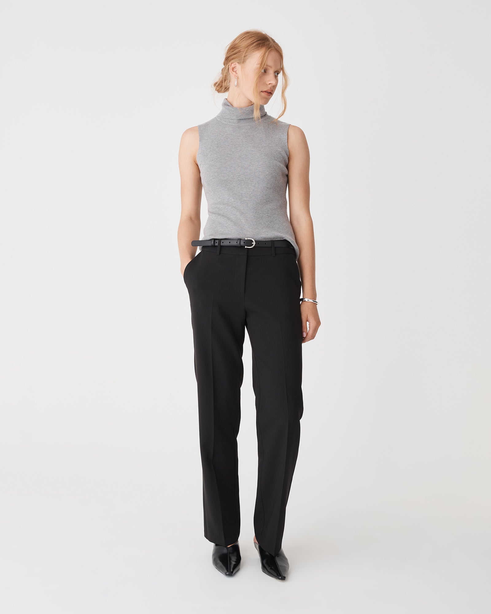 Nikki Mid Rise Straight Pants