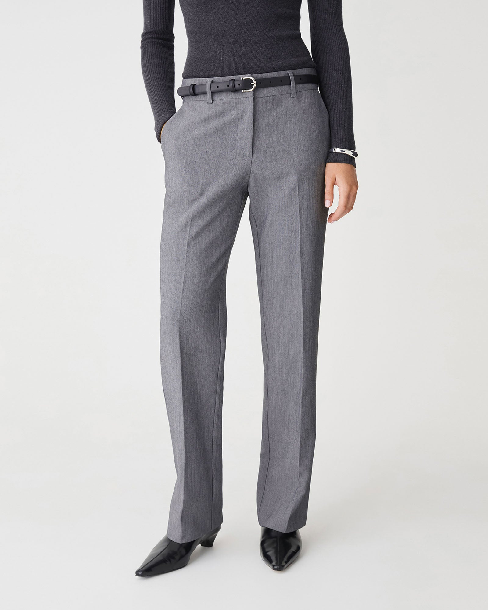 Nikki Mid Rise Straight Pants